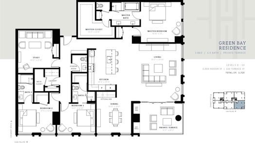 Houston null-story, 3-bed 5656 San Felipe Street 801-idx