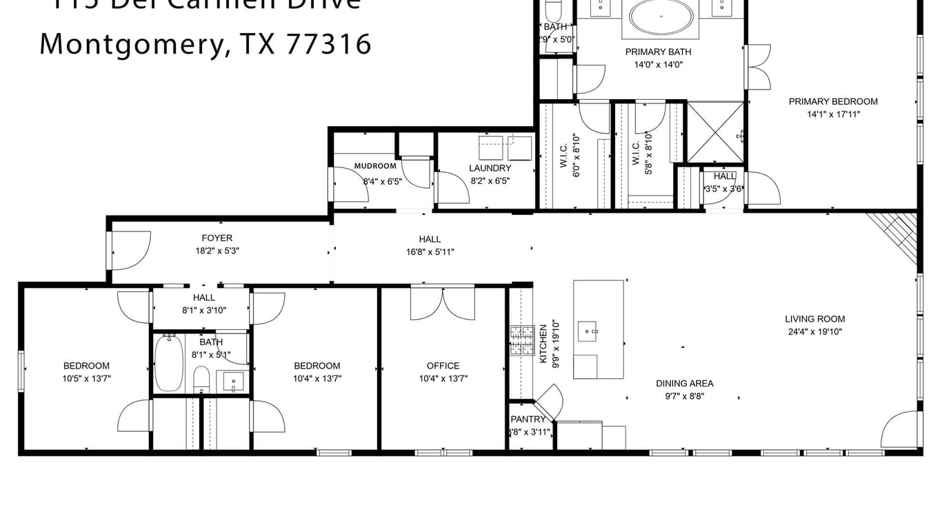 Montgomery 1-story, 3-bed 115 Del Carmen Drive-idx